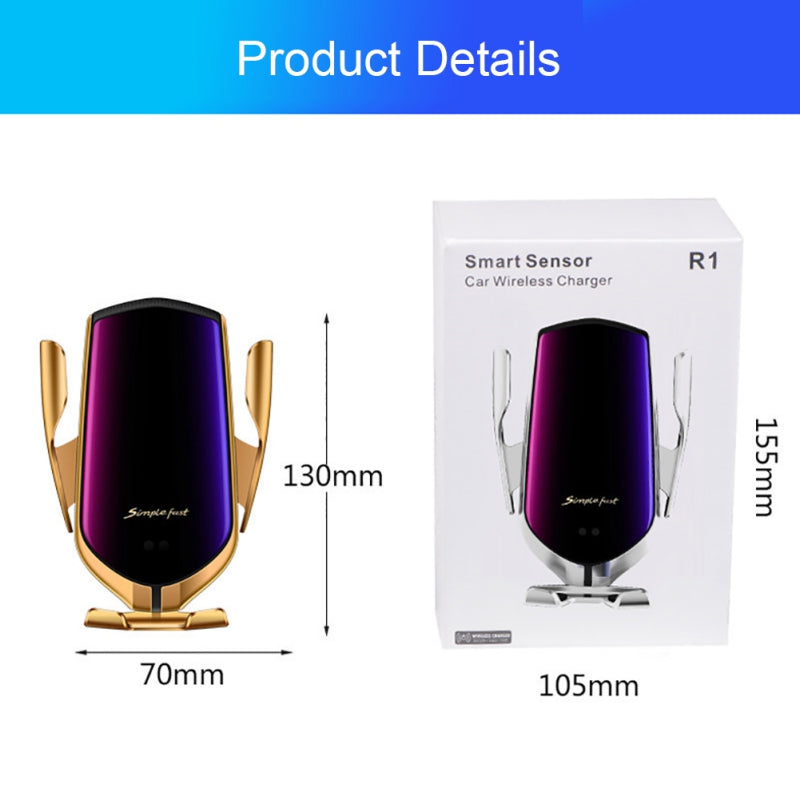 360 Degree Rotation Auto Clamping Air Vent Phone Holder Charging Wireless Car Charger Mount Universal for iphone Huawei Samsung eprolo