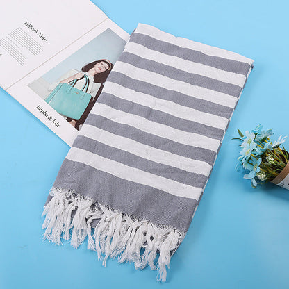 Turkish Beach Towel Striped Fringe Quick-Dry Large Size Cotton Bath Towel Multiple Styles Wholesale eprolo