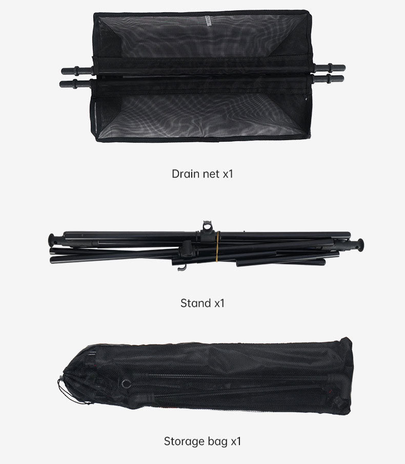 Outdoor camping folding shelf camping car drying rack drying net drying rack storage rack eprolo