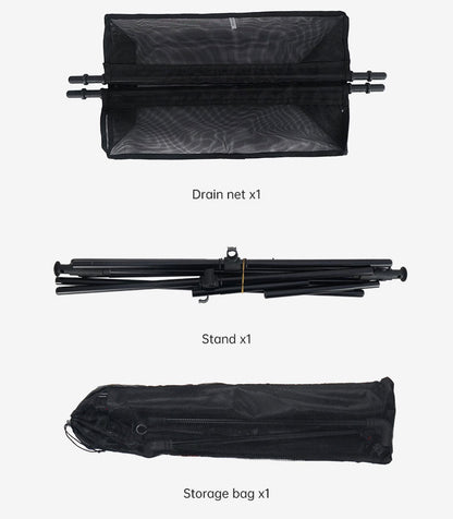 Outdoor camping folding shelf camping car drying rack drying net drying rack storage rack eprolo