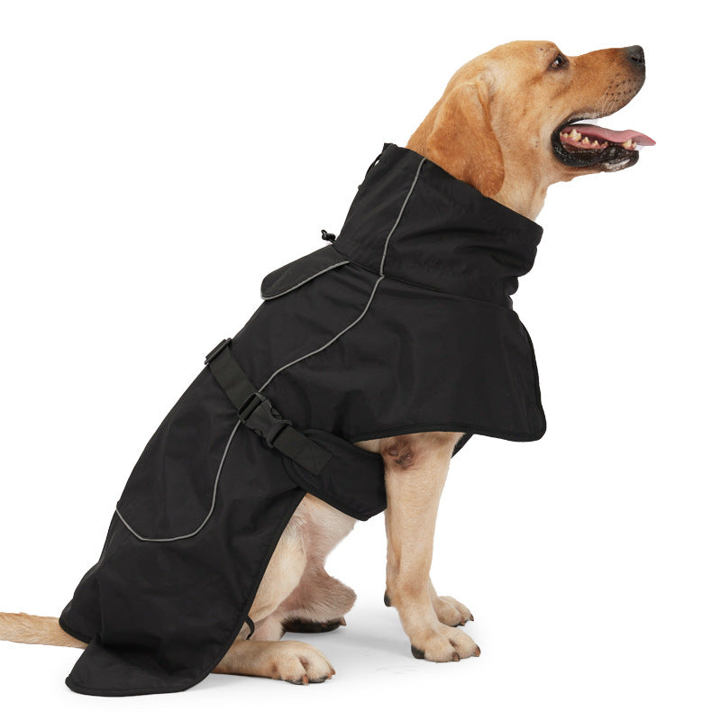 Waterproof Dog Jacket with Fleece Lining for Cold & Outdoor. Reflective, in Colors like Black, etc. - Smart Savvy
