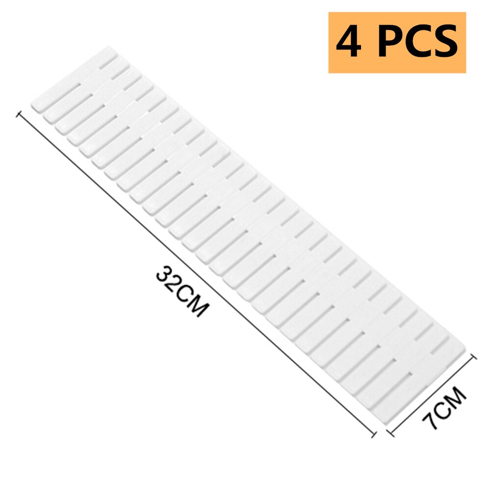 Drawer Dividers 4pcs  DIY Plastic Grid Plastic Adjustable Drawer Dividers Household Storage Makeup Socks Underwear Organizer eprolo
