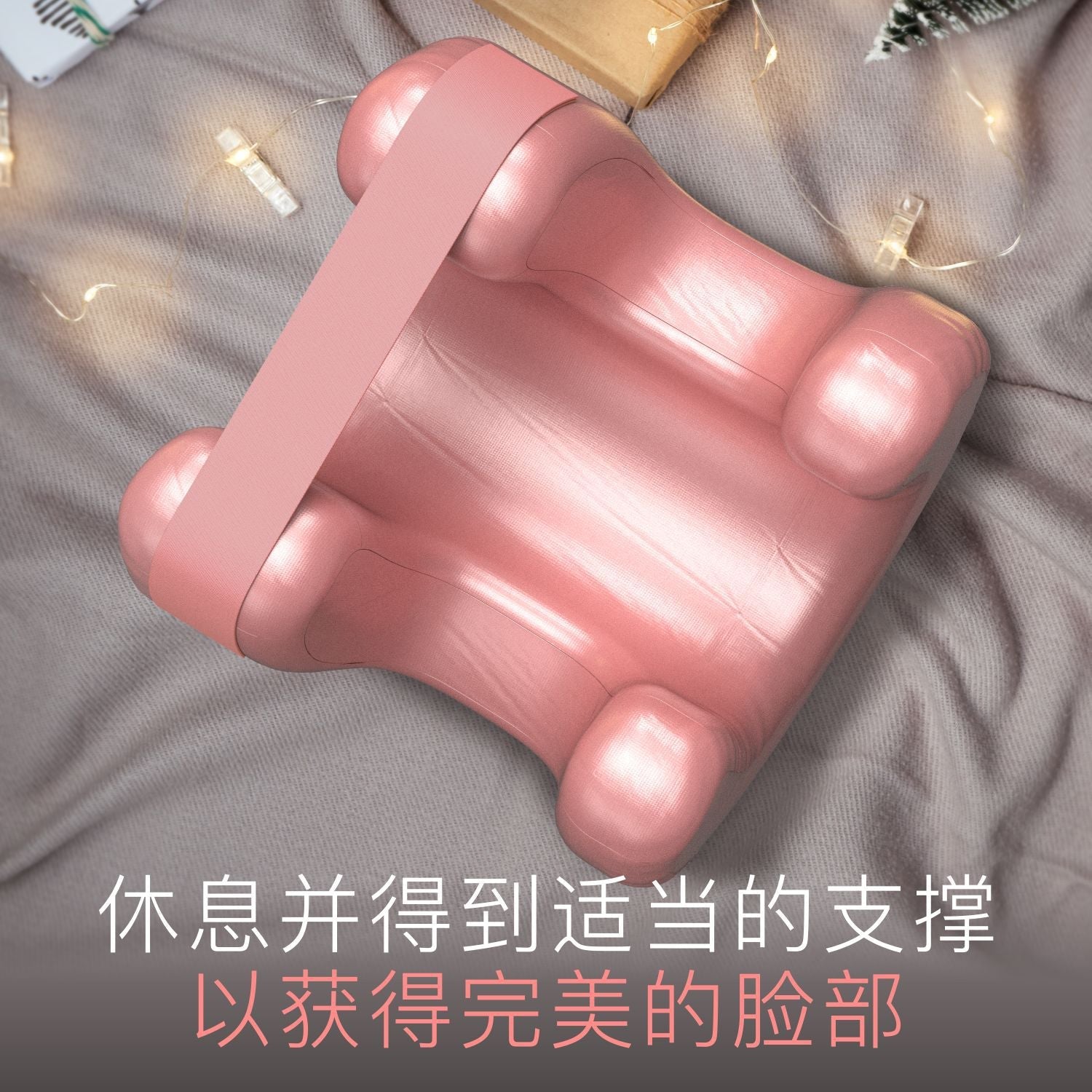 Beauty Face Satin Pillow with Memory Foam Filling Comfortable Soft Nap Cotton Pillow Peace Mind Sleep Non-Paste Makeup Headrest - Smart Savvy