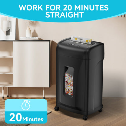 PAPER SHREDDER CROSS CUT LARGE CAPACITY HIGH SECURITY eprolo