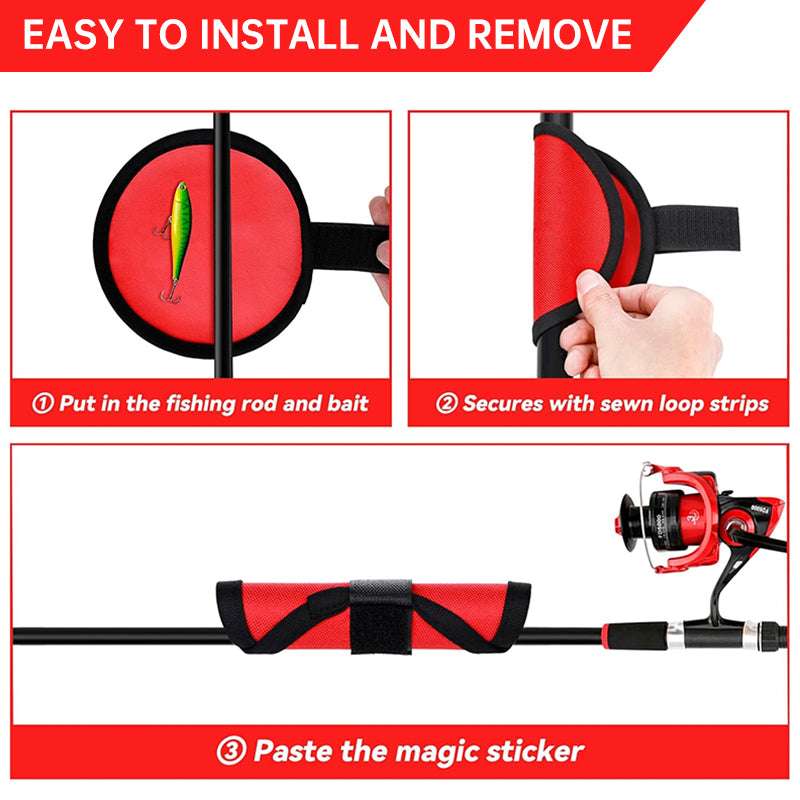 6 - piece set of 5.9 - inch lure wraps. Doubles as covers, gloves, hook protectors. Keeps anglers safe while fishing. - Smart Savvy