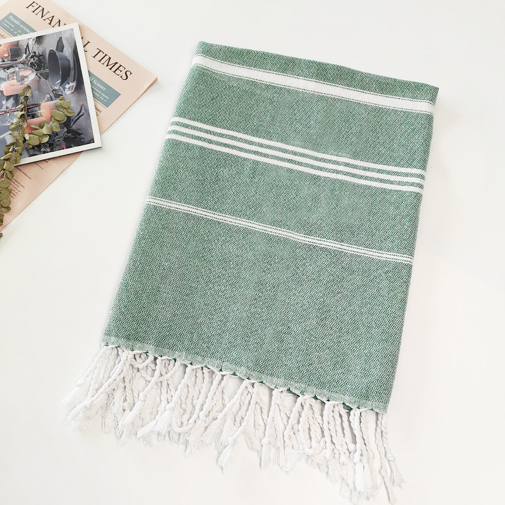 Turkish Beach Towel Striped Fringe Quick-Dry Large Size Cotton Bath Towel Multiple Styles Wholesale eprolo