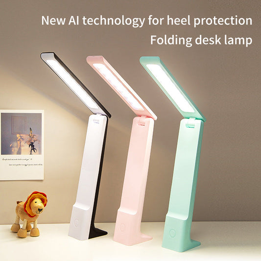 USB Rechargeable Eye Protection Desk Lamp Led Study Touch Folding Student Children Reading Bedside Lamp eprolo