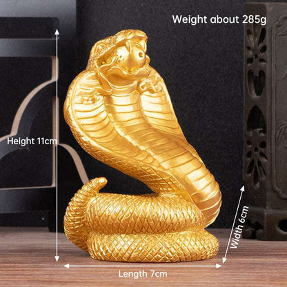 2025 Snake Year Resin Snake Decoration, Chinese Style Desktop Lucky Ornament - Smart Savvy