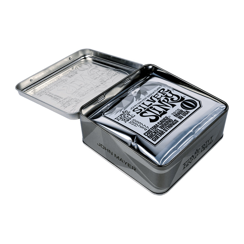 Ernie Ball John Mayer Silver Slinky Nickel Wound Electric Guitar Strings 3-Pack Tin - 10.5-47 Gauge - Smart Savvy