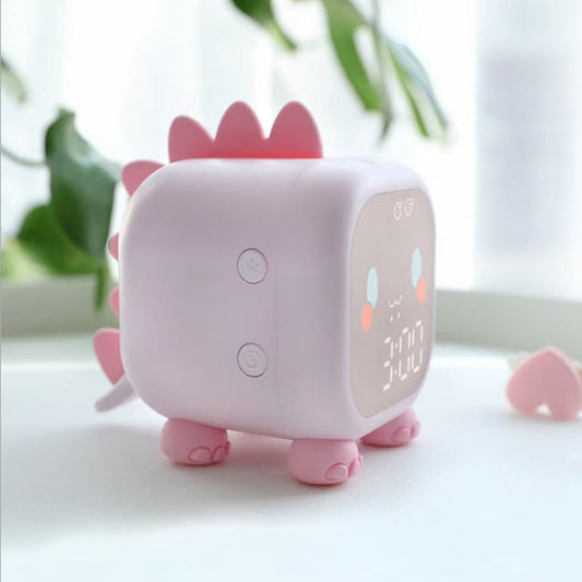 Fun Dragon Small Alarm Clock Creative Intelligent Night Light Desktop Clock Children Student Bedside Led Digital Electronic Clock eprolo