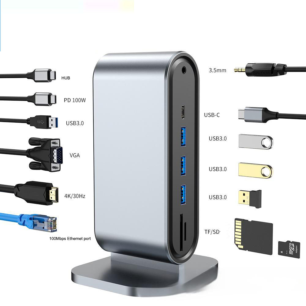 12 in one docking station Typec vertical multi interface suitable for Apple, Huawei, Mac docking stations eprolo