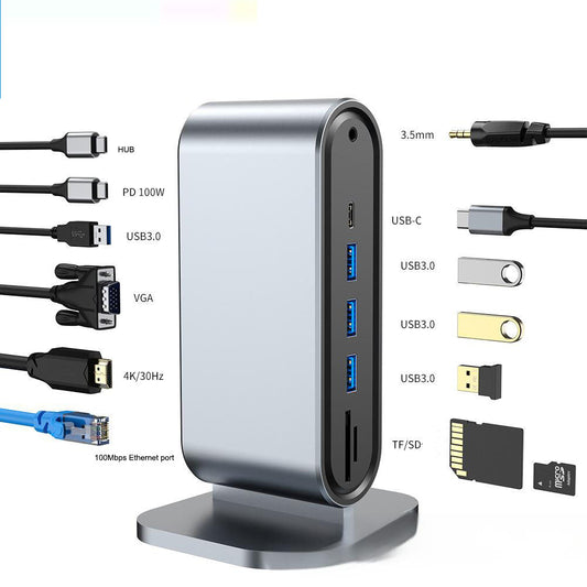 12 in one docking station Typec vertical multi interface suitable for Apple, Huawei, Mac docking stations eprolo