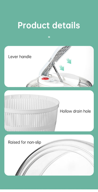 Multifunction 3 in 1 kitchen fruit vegetable dryer tools large manual Lettuce salad Spinner with Lidmaterial: plastic eprolo