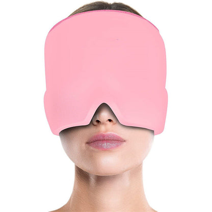 Migraine Relief Hat Ice Pack Headache Relief Gel Eye Mask Cold Therapy Migraine Face Mask Elastic Bag eprolo
