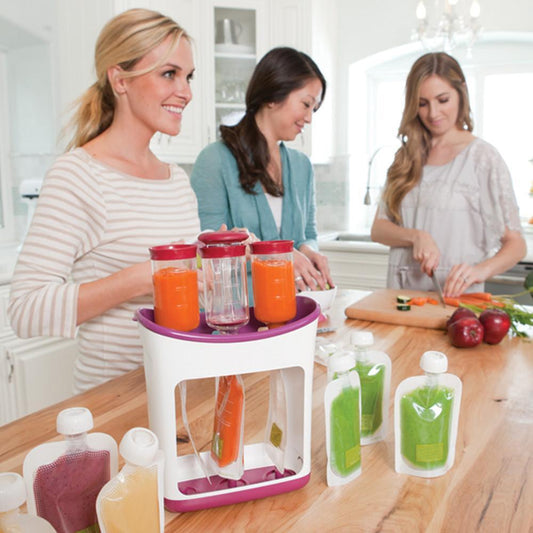 Squeeze Food Station Baby Food Organization Storage Containers Baby Food Maker Set Fruit Puree Packing Machine eprolo