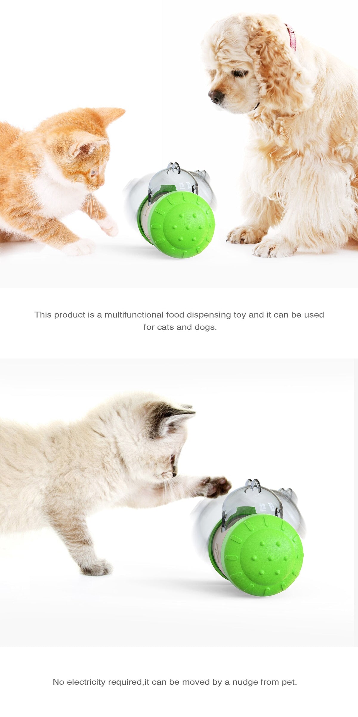 Interactive Toy For Pet Dog Toy Swing Car Toy Pet Food Spiller Puppies Kitten Training Educational Toys Pet Supplies eprolo