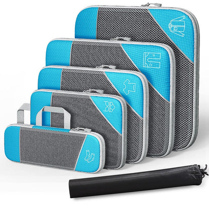 Travel Compressible Storage Bag Storage Bag Set with Shoe Bag Mesh Visual Luggage Storage Organizing Storage Bag eprolo