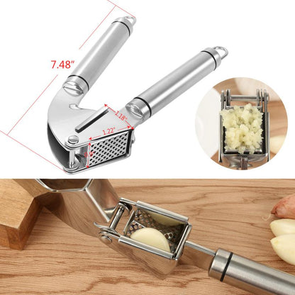 Durable Stainless Steel Garlic Press Crusher Squeezer Masher Home Kitchen Mincer Tool Silver eprolo