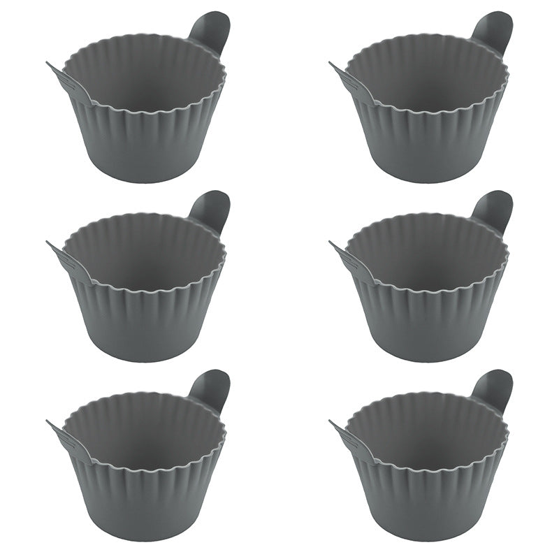 4-6 reusable silicone air fryer liners & baking cups – non-stick kitchen tools for eggs, cakes, meatballs. eprolo