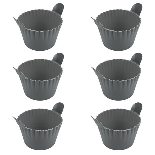 4-6 reusable silicone air fryer liners & baking cups – non-stick kitchen tools for eggs, cakes, meatballs. eprolo