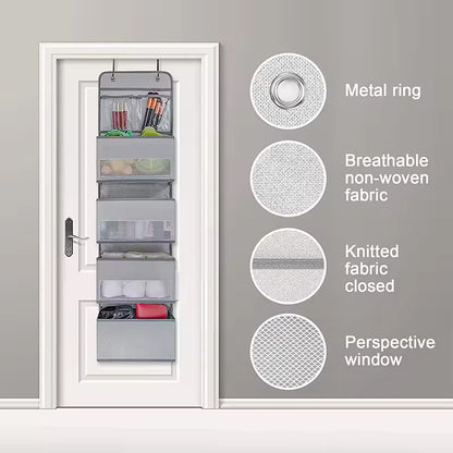 5 - Shelf Hanging Storage: Anti - Tilt, 5 large pockets. Good for bedroom, bathroom, living room (behind - door use). - Smart Savvy