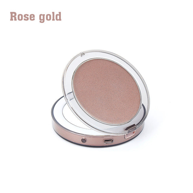 LED Lighted Vanity Travel Makeup Mirror Foldable Compact USB Charging Cosmetic Makeup Mirror Light Beauty Tools eprolo