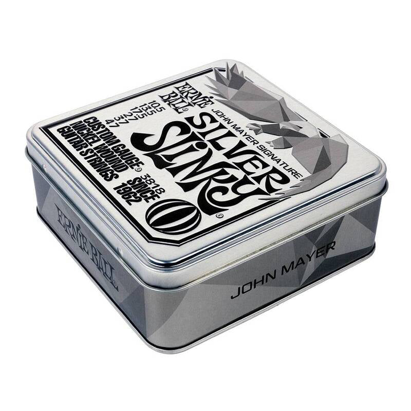 Ernie Ball John Mayer Silver Slinky Nickel Wound Electric Guitar Strings 3-Pack Tin - 10.5-47 Gauge - Smart Savvy