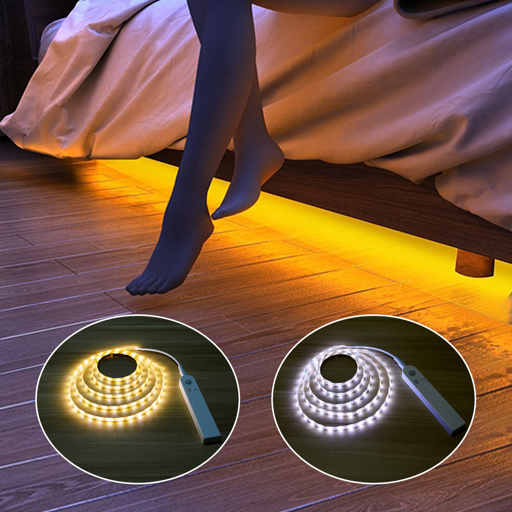 Motion Sensor LED Lights For Kitchen LED Under Cabinet Light Bedside Stairs Wardrobe Night Security Lamp Battery Power Lamp eprolo
