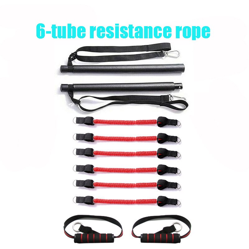 Resistance Band  Pilates Stick Gym Exercise Muscle Power Tension Bar With Fitness Stick Home Body Work Out Fitness Pull Rope eprolo