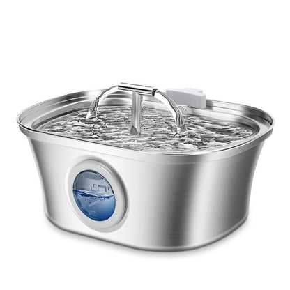 3.2L  Cat Water Fountain With Water Level Window,Stainless Steel Automatic Pet Water Fountain,Dog Water Dispenser Durable  USB eprolo