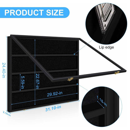 Large Sports Card Display Cases. Wooden, UV - protected acrylic fronts. For football, basketball, hockey cards - Smart Savvy