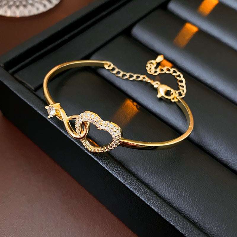 2025 Infinite - Symbol Hollow - Heart Bracelet for Daughter, with Gift Box, Ideal for Her Birthday Party and as an Adult Gift - Smart Savvy
