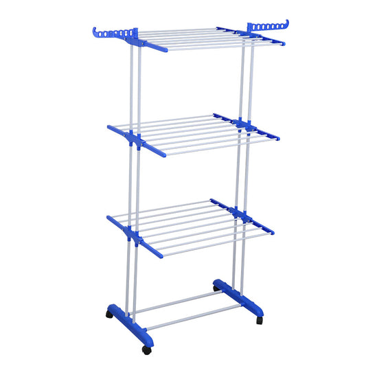 Folding Clothes Rack with Drying and Storage Functions for Bedroom, Ideal for Hanging Coats and Garments - Smart Savvy