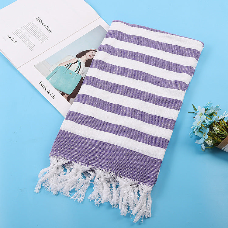 Turkish Beach Towel Striped Fringe Quick-Dry Large Size Cotton Bath Towel Multiple Styles Wholesale eprolo