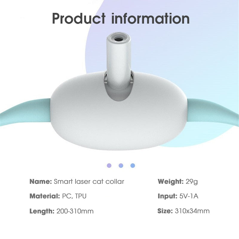 Automatic Cat Toy Smart Laser Teasing Cat Collar Electric USB Charging Kitten Amusing Toys Interactive Training Pet Items eprolo