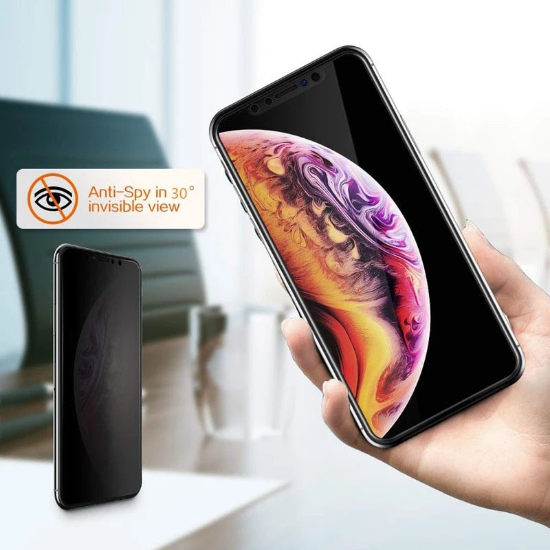 30 Degrees Privacy Screen Protectors for IPhone 12 11 Pro Max 13 Mini Anti-spy Protective Glass for IPhone XS XR X 7 Plus eprolo