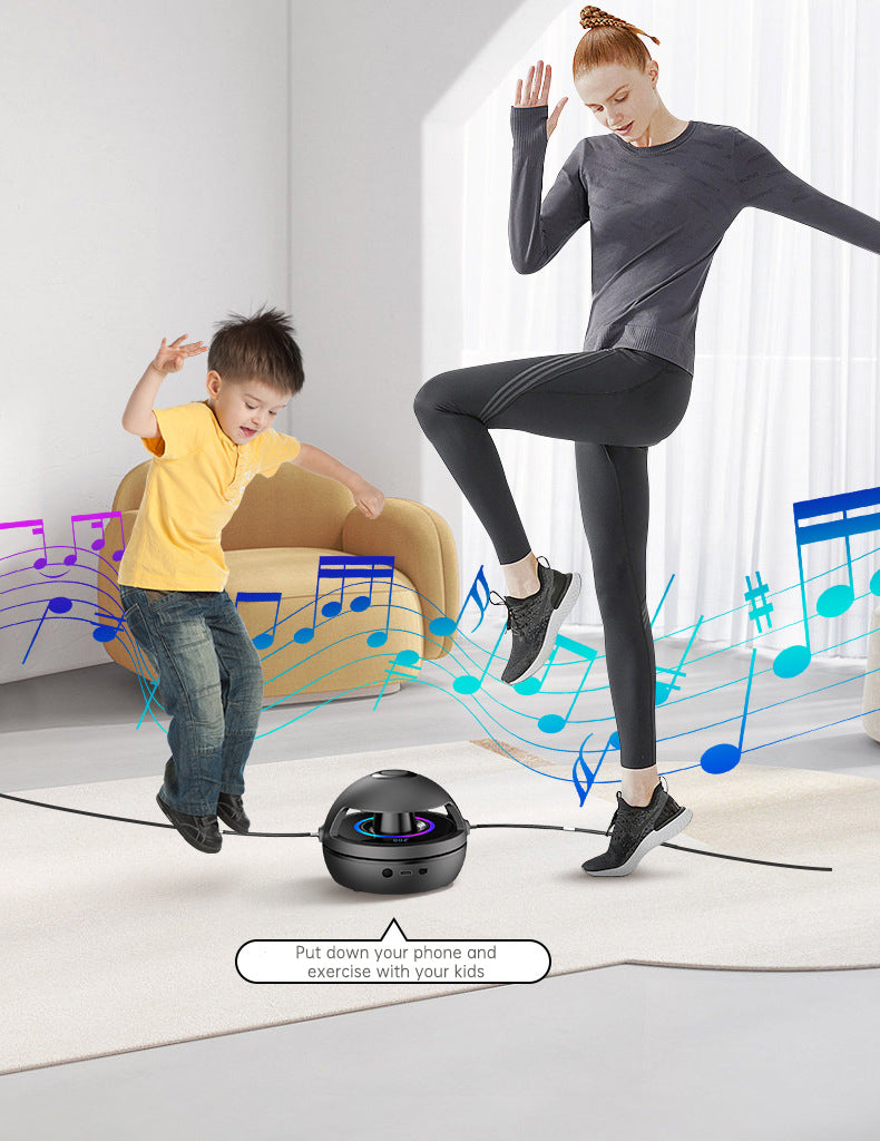 Smart Rope Skipping Machine Smart Jump Rope Machine 10-level Speed Adjustment Led Seven-color Light Wireless Music Function eprolo