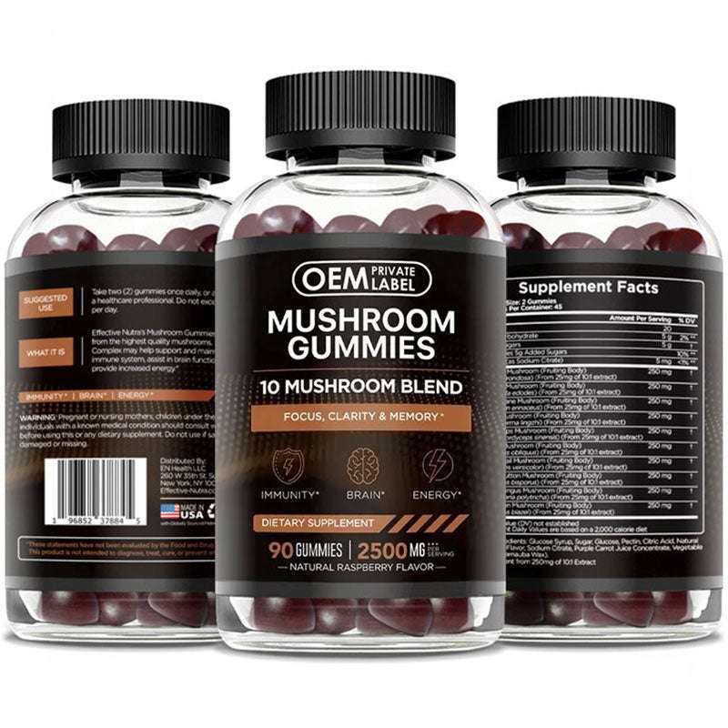 Mushroom Gummies Brain Booster Lion Mane Mushroom Gummies - Smart Savvy