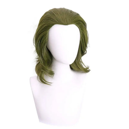 European and American movie Joker Flake cosplay with green medium long curly hair wig - Smart Savvy