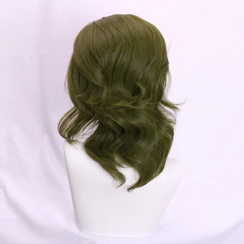 European and American movie Joker Flake cosplay with green medium long curly hair wig - Smart Savvy