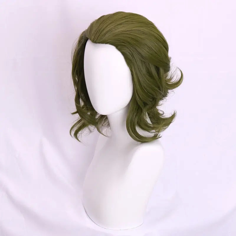 European and American movie Joker Flake cosplay with green medium long curly hair wig - Smart Savvy