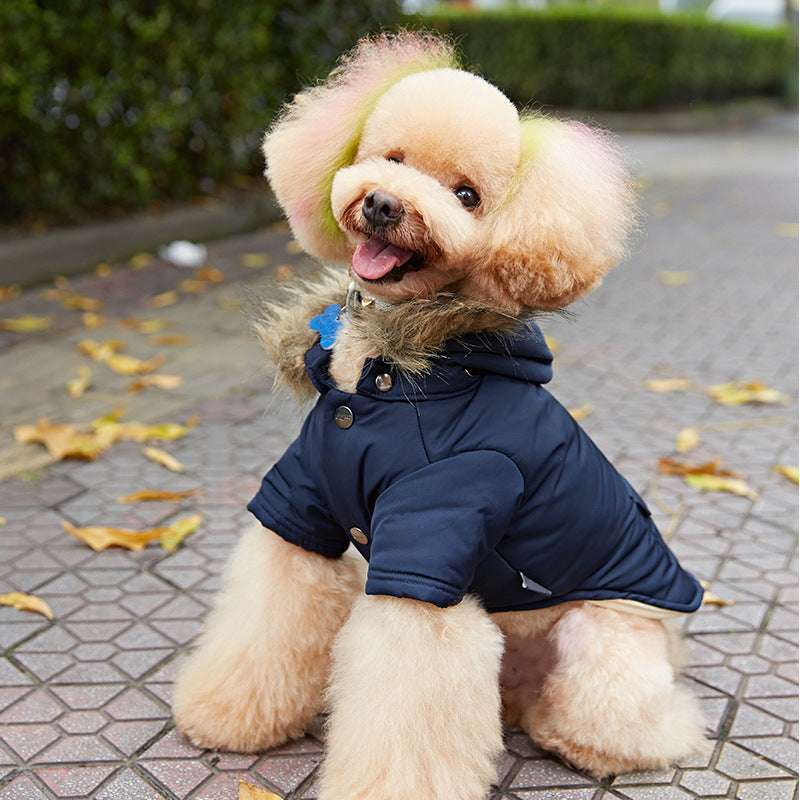 Pet Dog Clothing - Two-Legged Hooded Down Jacket - Smart Savvy