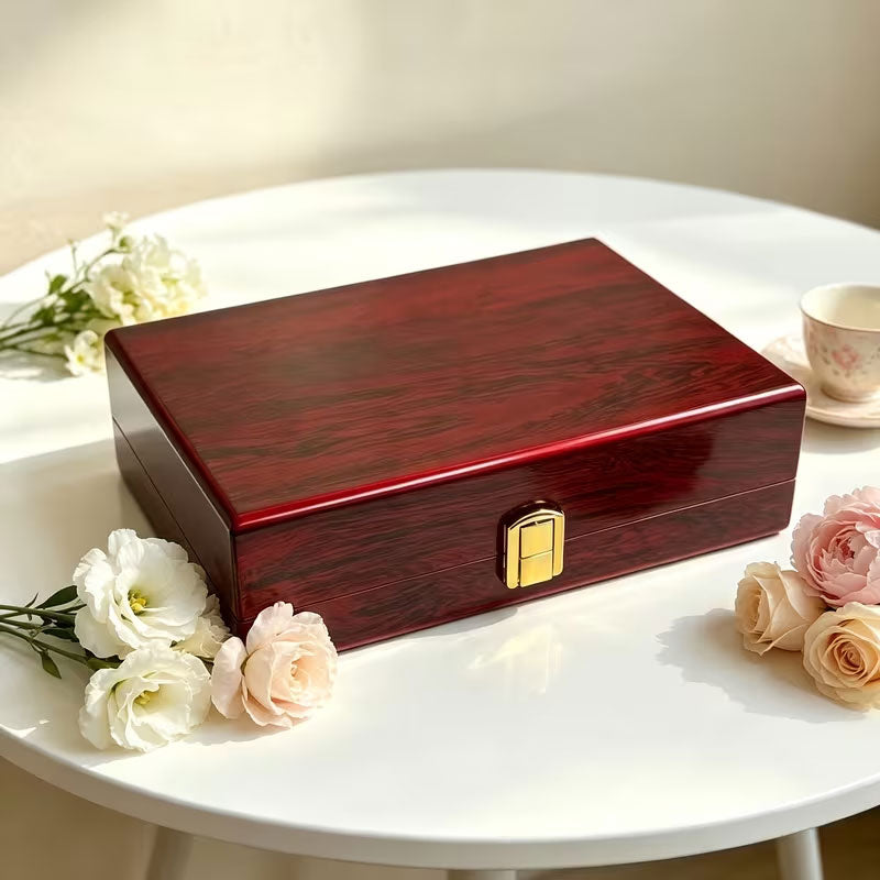 Classic Wooden Jewelry Box with Lock – Premium Storage Case eprolo