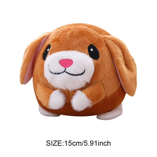 Electronic Pet Dog Toy Music Vibration Bouncing Ball Bite Puppy Ball Active Moving Pet Plush Sing Dog Chewing Squeaker Dog Toy - Smart Savvy