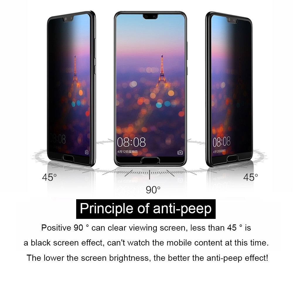 Privacy Screen Protector For HuaWei mate 10 mate 20 P9 P10 P20 Lite mate10 mate20 P20 Pro P10 plus Anti Peeping Tempered Glass eprolo