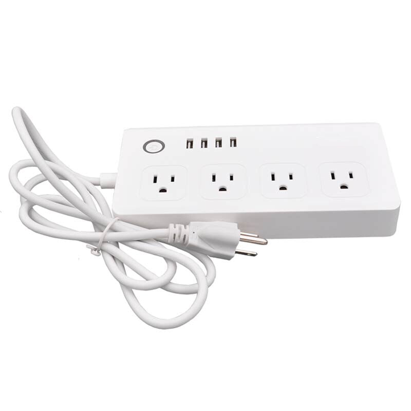 Smart Power Strip,WiFi Power Bar Multiple Outlet Extension Cord with 4 USB and 4 Individual Controlled AC Plugs by Tuya eprolo
