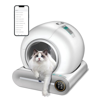 Factory Direct Smart Litter Box with Ionization Deodorization, Automatic Sensor Cleaning, Self-Flushing Cat Toilet eprolo