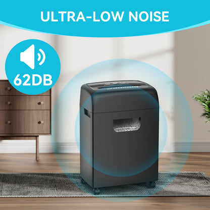 PAPER SHREDDER CROSS CUT LARGE BIN HIGH SECURITY LOW NOISE eprolo