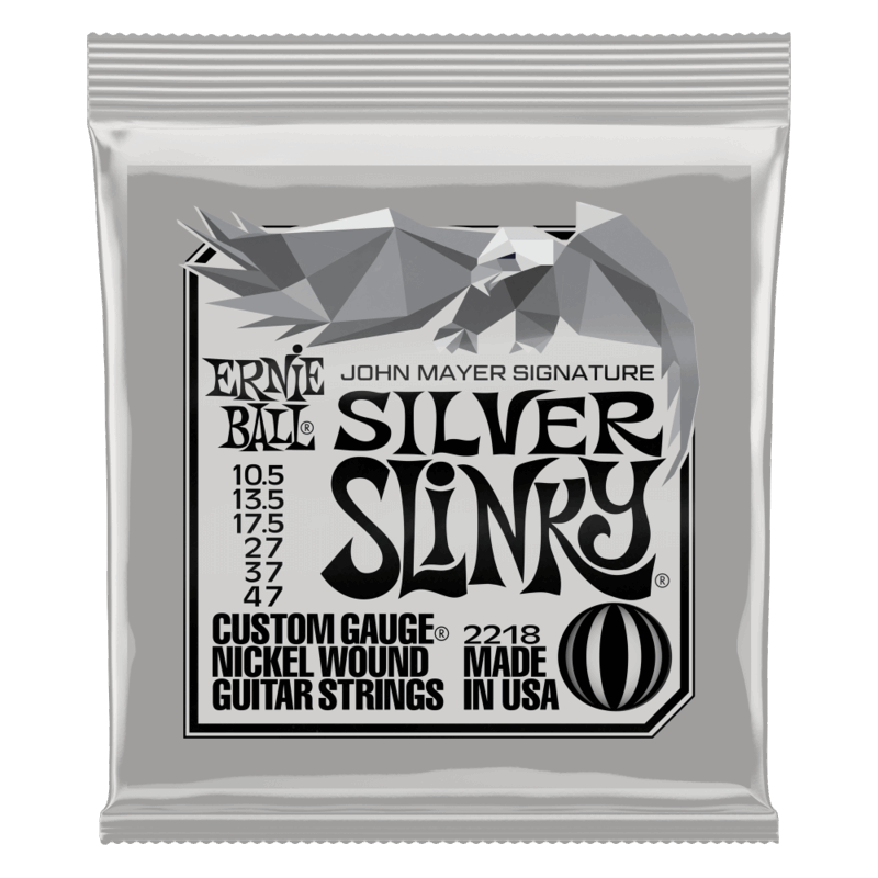 Ernie Ball John Mayer Silver Slinky Nickel Wound Electric Guitar Strings 3-Pack Tin - 10.5-47 Gauge - Smart Savvy