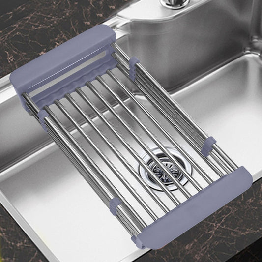 Adjustable Sink Dish Drying Rack Kitchen Organizer Stainless Steel Sink Drain Basket Vegetable Fruit Holder Storage Rack eprolo